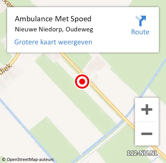 Locatie op kaart van de 112 melding: Ambulance Met Spoed Naar Nieuwe Niedorp, Oudeweg op 17 januari 2022 00:04