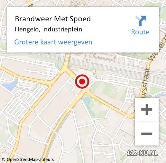 Locatie op kaart van de 112 melding: Brandweer Met Spoed Naar Hengelo, Industrieplein op 17 januari 2022 17:02