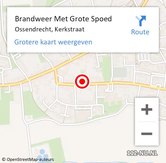 Locatie op kaart van de 112 melding: Brandweer Met Grote Spoed Naar Ossendrecht, Kerkstraat op 17 januari 2022 20:02