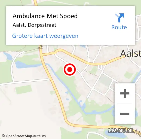 Locatie op kaart van de 112 melding: Ambulance Met Spoed Naar Aalst, Dorpsstraat op 19 januari 2022 11:30