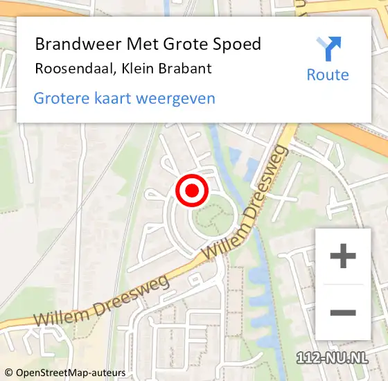 Locatie op kaart van de 112 melding: Brandweer Met Grote Spoed Naar Roosendaal, Klein Brabant op 22 januari 2022 23:06