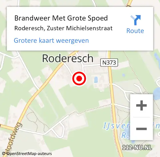 Locatie op kaart van de 112 melding: Brandweer Met Grote Spoed Naar Roderesch, Zuster Michielsenstraat op 6 juli 2014 03:02