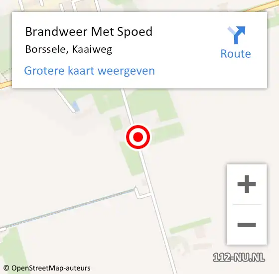 Locatie op kaart van de 112 melding: Brandweer Met Spoed Naar Borssele, Kaaiweg op 23 januari 2022 19:47