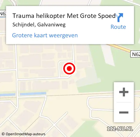 Locatie op kaart van de 112 melding: Trauma helikopter Met Grote Spoed Naar Schijndel, Galvaniweg op 28 januari 2022 11:07