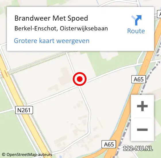 Locatie op kaart van de 112 melding: Brandweer Met Spoed Naar Berkel-Enschot, Oisterwijksebaan op 28 januari 2022 13:58