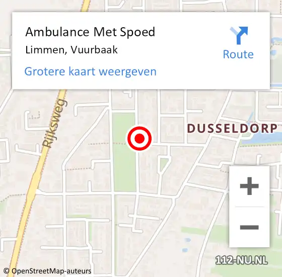 Locatie op kaart van de 112 melding: Ambulance Met Spoed Naar Limmen, Vuurbaak op 28 januari 2022 14:27
