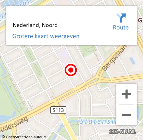 Locatie op kaart van de 112 melding:  Nederland, Noord op 6 juli 2014 19:20