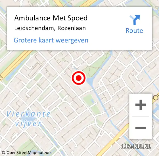 Locatie op kaart van de 112 melding: Ambulance Met Spoed Naar Leidschendam, Rozenlaan op 30 januari 2022 02:51