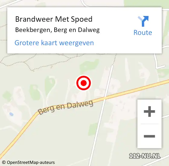 Locatie op kaart van de 112 melding: Brandweer Met Spoed Naar Beekbergen, Berg en Dalweg op 31 januari 2022 12:57