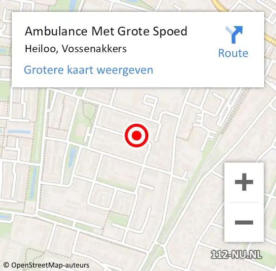 Locatie op kaart van de 112 melding: Ambulance Met Grote Spoed Naar Heiloo, Vossenakkers op 31 januari 2022 14:48