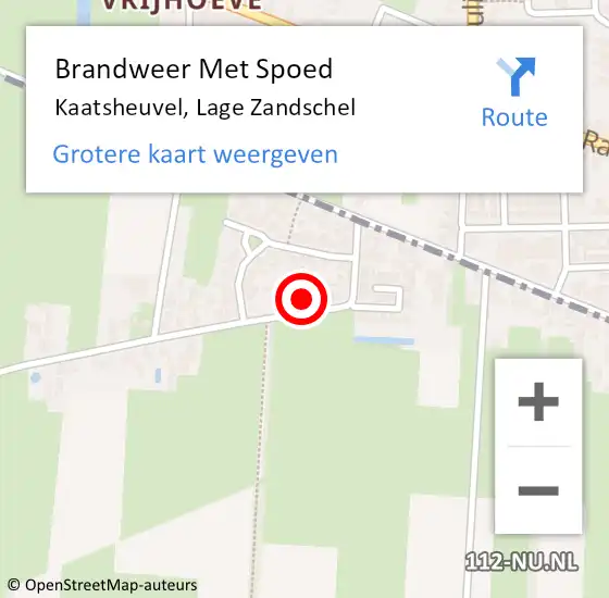 Locatie op kaart van de 112 melding: Brandweer Met Spoed Naar Kaatsheuvel, Lage Zandschel op 31 januari 2022 15:27