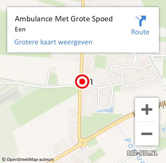 Locatie op kaart van de 112 melding: Ambulance Met Grote Spoed Naar Een op 31 januari 2022 15:56