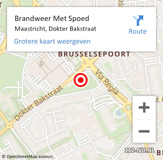 Locatie op kaart van de 112 melding: Brandweer Met Spoed Naar Maastricht, Dokter Bakstraat op 31 januari 2022 20:20