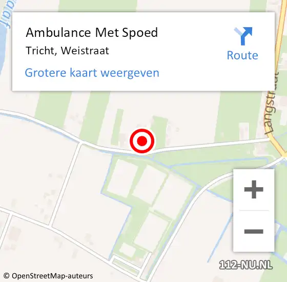 Locatie op kaart van de 112 melding: Ambulance Met Spoed Naar Tricht, Weistraat op 31 januari 2022 23:39