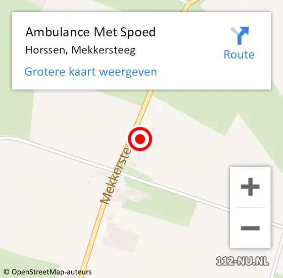 Locatie op kaart van de 112 melding: Ambulance Met Spoed Naar Horssen, Mekkersteeg op 1 februari 2022 12:24