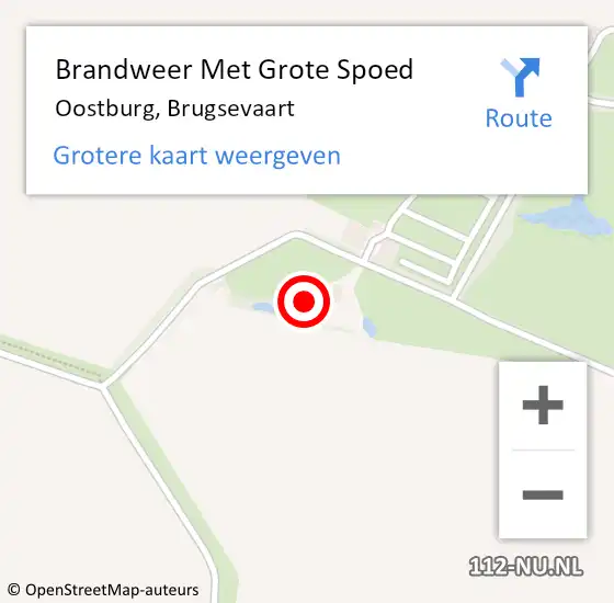 Locatie op kaart van de 112 melding: Brandweer Met Grote Spoed Naar Oostburg, Brugsevaart op 2 februari 2022 05:58