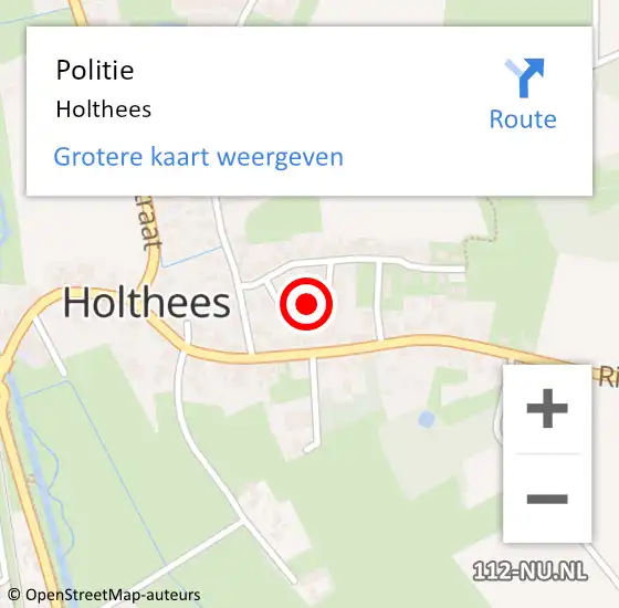 Locatie op kaart van de 112 melding: Politie Holthees op 2 februari 2022 16:42