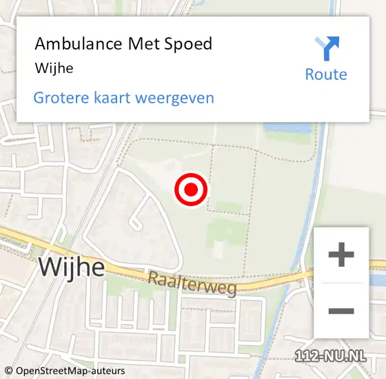 Locatie op kaart van de 112 melding: Ambulance Met Spoed Naar Wijhe op 3 februari 2022 09:49