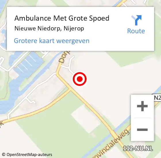 Locatie op kaart van de 112 melding: Ambulance Met Grote Spoed Naar Nieuwe Niedorp, Nijerop op 5 februari 2022 04:44