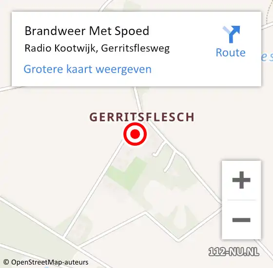 Locatie op kaart van de 112 melding: Brandweer Met Spoed Naar Radio Kootwijk, Gerritsflesweg op 5 februari 2022 14:37