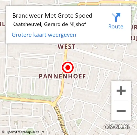 Locatie op kaart van de 112 melding: Brandweer Met Grote Spoed Naar Kaatsheuvel, Gerard de Nijshof op 6 februari 2022 02:01