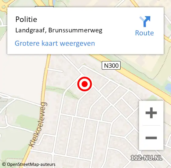 Locatie op kaart van de 112 melding: Politie Landgraaf, Brunssummerweg op 7 februari 2022 07:51