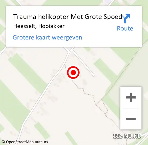 Locatie op kaart van de 112 melding: Trauma helikopter Met Grote Spoed Naar Heesselt, Hooiakker op 7 februari 2022 16:36