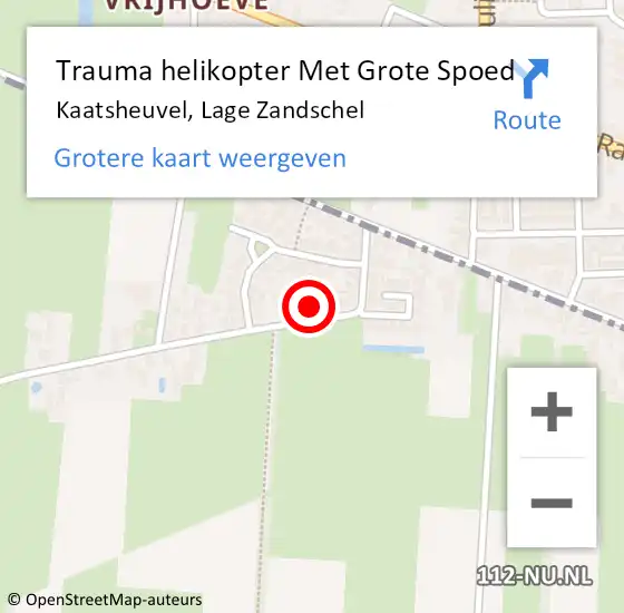 Locatie op kaart van de 112 melding: Trauma helikopter Met Grote Spoed Naar Kaatsheuvel, Lage Zandschel op 8 februari 2022 10:10