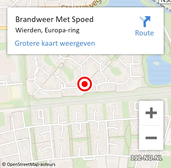 Locatie op kaart van de 112 melding: Brandweer Met Spoed Naar Wierden, Europa-ring op 10 februari 2022 11:06