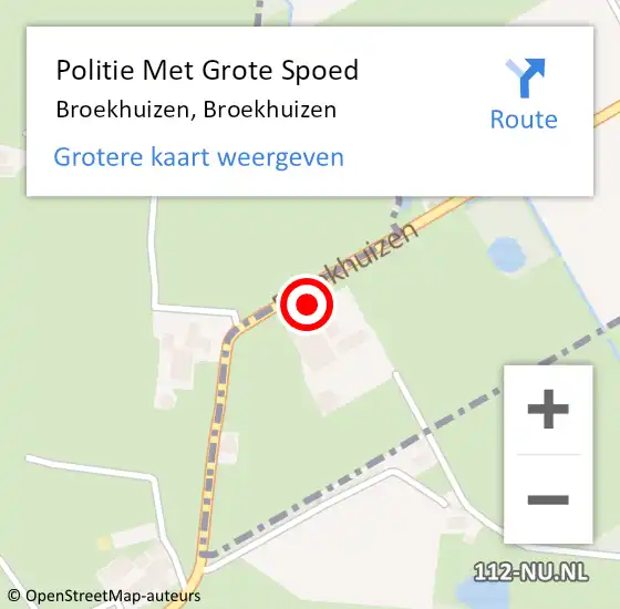 Locatie op kaart van de 112 melding: Politie Met Grote Spoed Naar Broekhuizen, Broekhuizen op 12 februari 2022 21:27