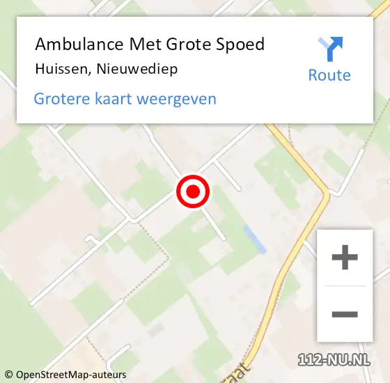 Locatie op kaart van de 112 melding: Ambulance Met Grote Spoed Naar Huissen, Nieuwediep op 14 februari 2022 17:08