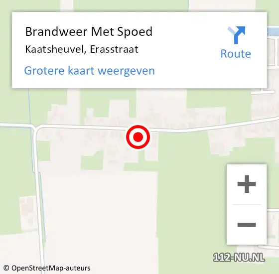 Locatie op kaart van de 112 melding: Brandweer Met Spoed Naar Kaatsheuvel, Erasstraat op 18 februari 2022 18:04