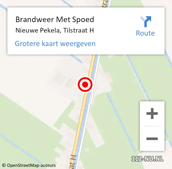 Locatie op kaart van de 112 melding: Brandweer Met Spoed Naar Nieuwe Pekela, Tilstraat H op 19 februari 2022 01:38