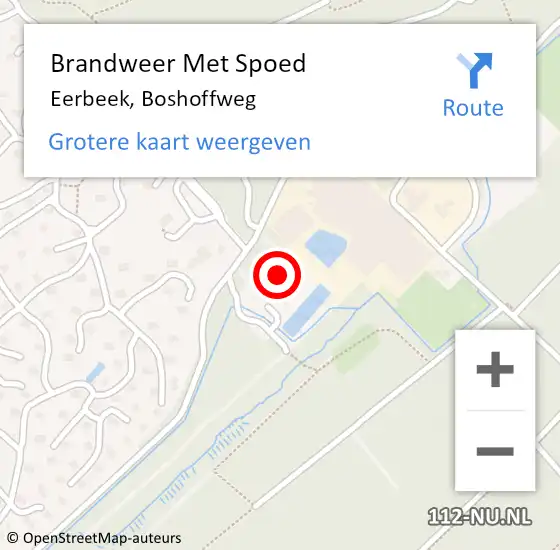 Locatie op kaart van de 112 melding: Brandweer Met Spoed Naar Eerbeek, Boshoffweg op 20 februari 2022 11:03