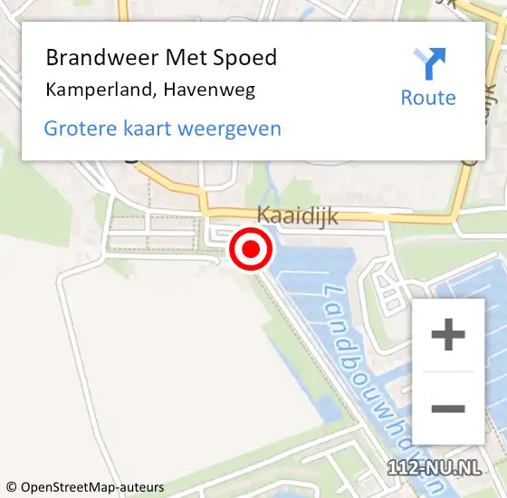 Locatie op kaart van de 112 melding: Brandweer Met Spoed Naar Kamperland, Havenweg op 21 februari 2022 09:12