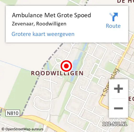 Locatie op kaart van de 112 melding: Ambulance Met Grote Spoed Naar Zevenaar, Roodwilligen op 21 februari 2022 16:06