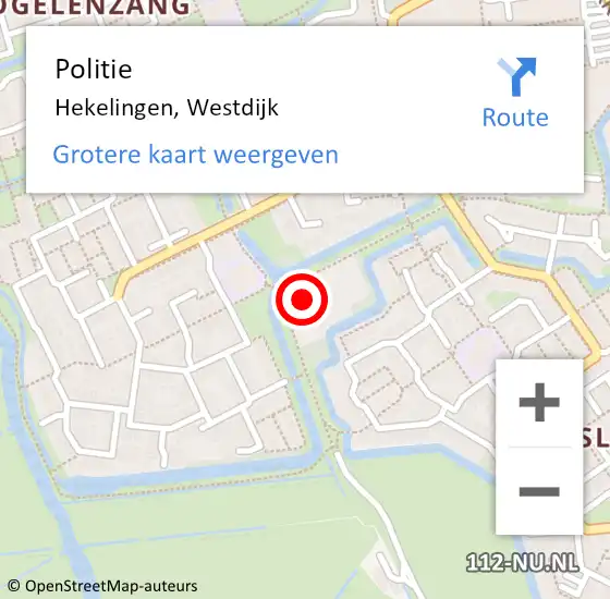 Locatie op kaart van de 112 melding: Politie Spijkenisse, Westdijk op 23 februari 2022 17:26