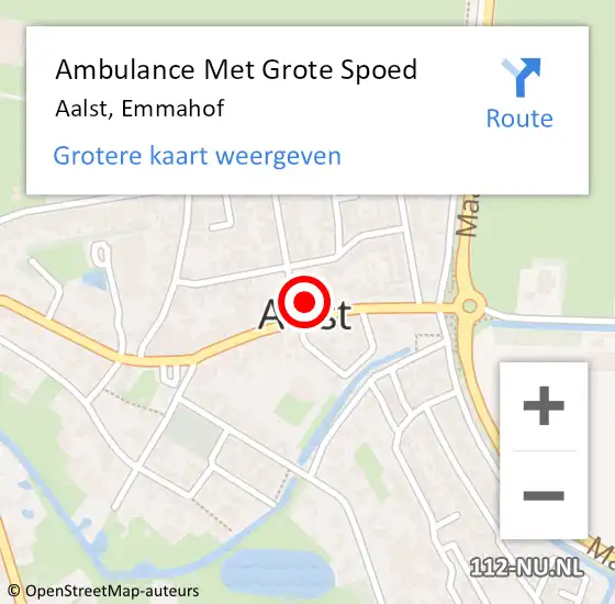 Locatie op kaart van de 112 melding: Ambulance Met Grote Spoed Naar Aalst, Emmahof op 24 februari 2022 05:15