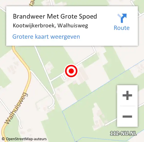 Locatie op kaart van de 112 melding: Brandweer Met Grote Spoed Naar Kootwijkerbroek, Walhuisweg op 24 februari 2022 15:54