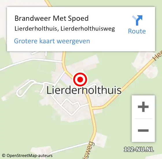 Locatie op kaart van de 112 melding: Brandweer Met Spoed Naar Lierderholthuis, Lierderholthuisweg op 1 maart 2022 17:45