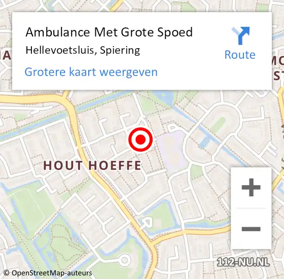 Locatie op kaart van de 112 melding: Ambulance Met Grote Spoed Naar Hellevoetsluis, Spiering op 2 maart 2022 01:36