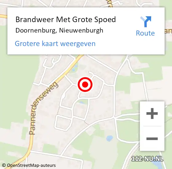Locatie op kaart van de 112 melding: Brandweer Met Grote Spoed Naar Doornenburg, Nieuwenburgh op 2 maart 2022 12:20
