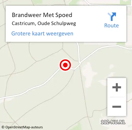 Locatie op kaart van de 112 melding: Brandweer Met Spoed Naar Castricum, Oude Schulpweg op 3 maart 2022 11:47