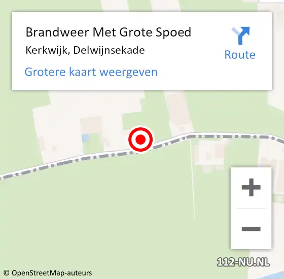 Locatie op kaart van de 112 melding: Brandweer Met Grote Spoed Naar Kerkwijk, Delwijnsekade op 3 maart 2022 14:16