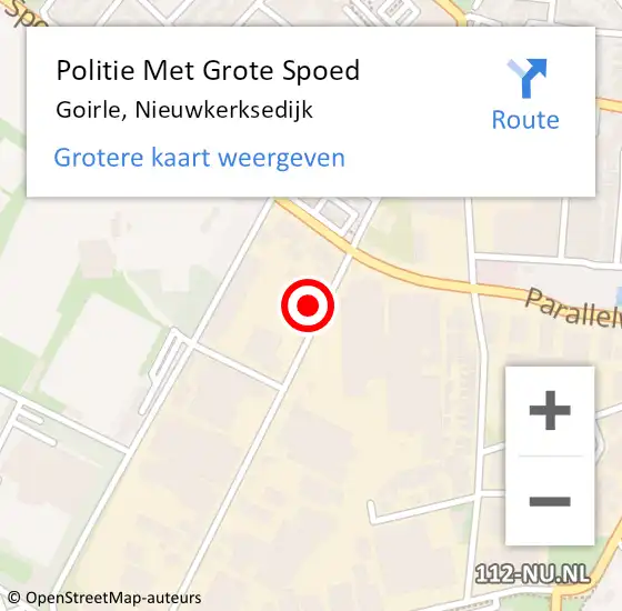 Locatie op kaart van de 112 melding: Politie Met Grote Spoed Naar Goirle, Nieuwkerksedijk op 3 maart 2022 14:44