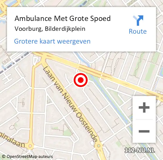 Locatie op kaart van de 112 melding: Ambulance Met Grote Spoed Naar Voorburg, Bilderdijkplein op 4 maart 2022 13:58