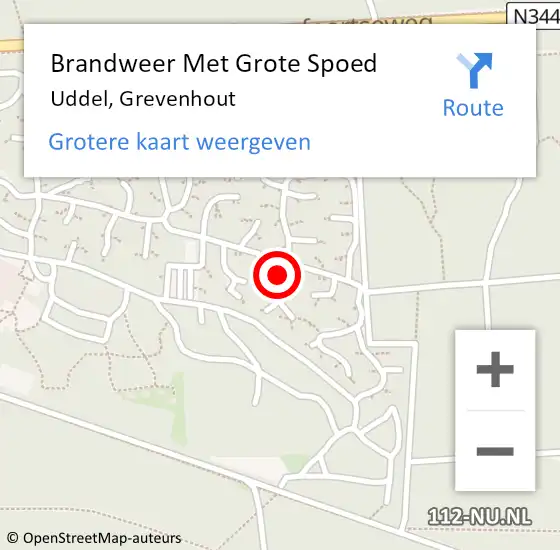 Locatie op kaart van de 112 melding: Brandweer Met Grote Spoed Naar Uddel, Grevenhout op 4 maart 2022 14:15