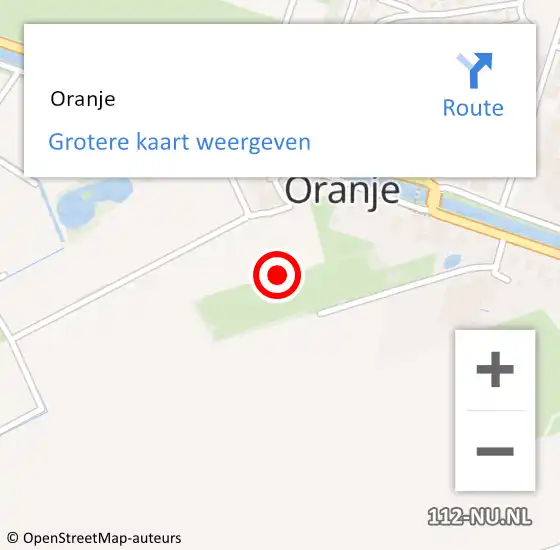 Locatie op kaart van de 112 melding:  Oranje op 5 maart 2022 17:22