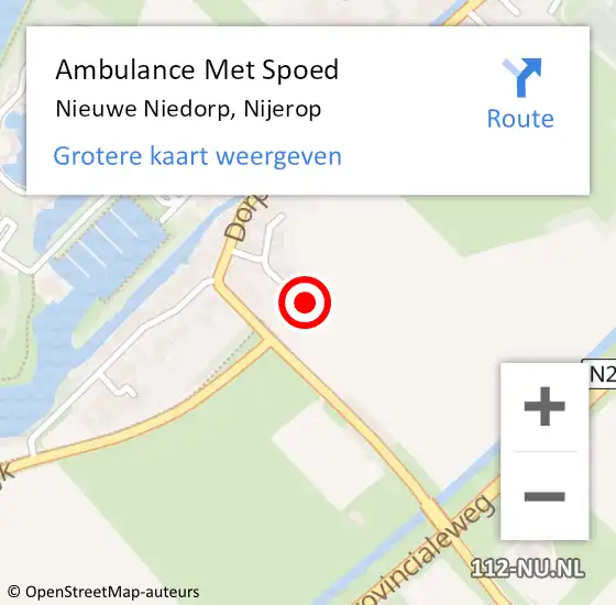 Locatie op kaart van de 112 melding: Ambulance Met Spoed Naar Nieuwe Niedorp, Nijerop op 8 maart 2022 00:14