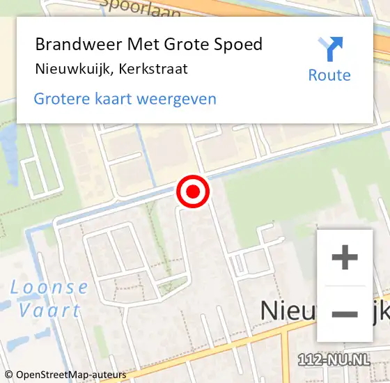 Locatie op kaart van de 112 melding: Brandweer Met Grote Spoed Naar Nieuwkuijk, Kerkstraat op 14 maart 2022 21:33